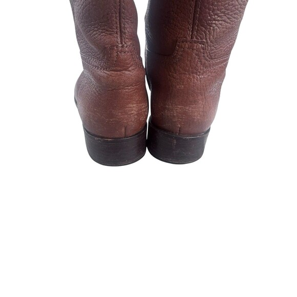 Tory Burch 'Jolie' Leather Logo Riding Boot Carmel Size 6 37 EU Fast Shipping - Picture 12 of 16